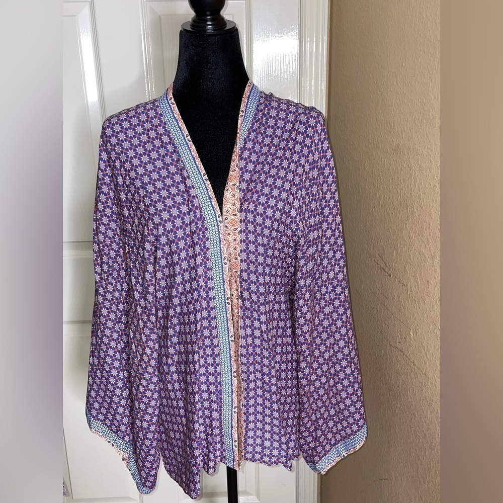 Sim and Sam Kimono Multi Printed Top Size S/M​​​​​​​​​​​​​
